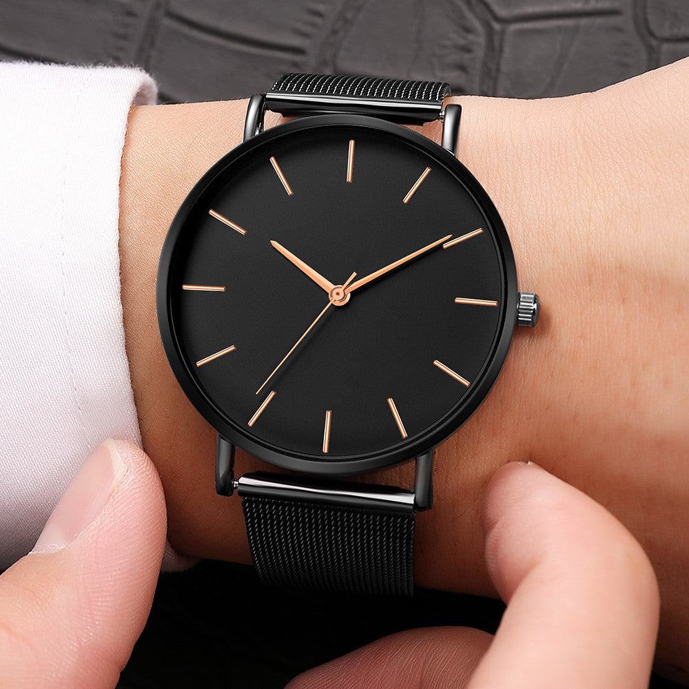 Men's fashion no LOGO watch ladies minimalist style mesh with quartz watch Geneva watch watch