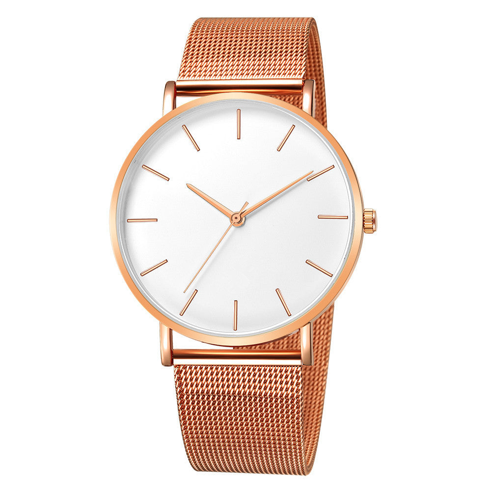 Men's fashion no LOGO watch ladies minimalist style mesh with quartz watch Geneva watch watch