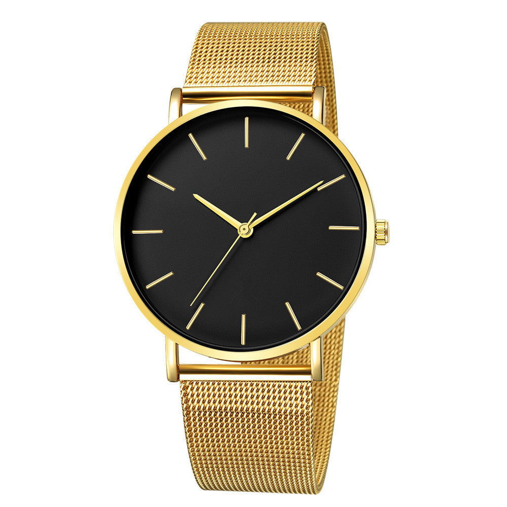 Men's fashion no LOGO watch ladies minimalist style mesh with quartz watch Geneva watch watch