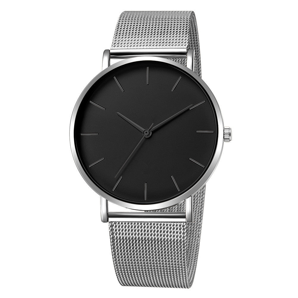 Men's fashion no LOGO watch ladies minimalist style mesh with quartz watch Geneva watch watch