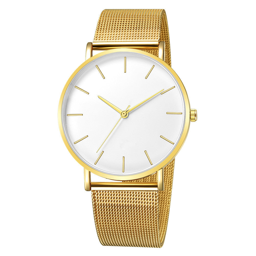 Men's fashion no LOGO watch ladies minimalist style mesh with quartz watch Geneva watch watch