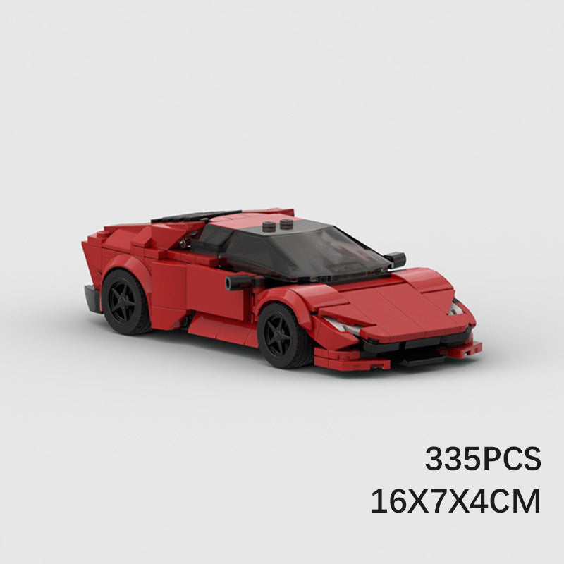 MOC building blocks are compatible with LEGO assembly Lamborghini Hurricane 8 Grid Racing speed Series building blocks