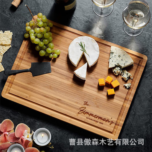 Thick bamboo cutting board double-sided kitchen cutting board rectangular restaurant vegetable cutting board