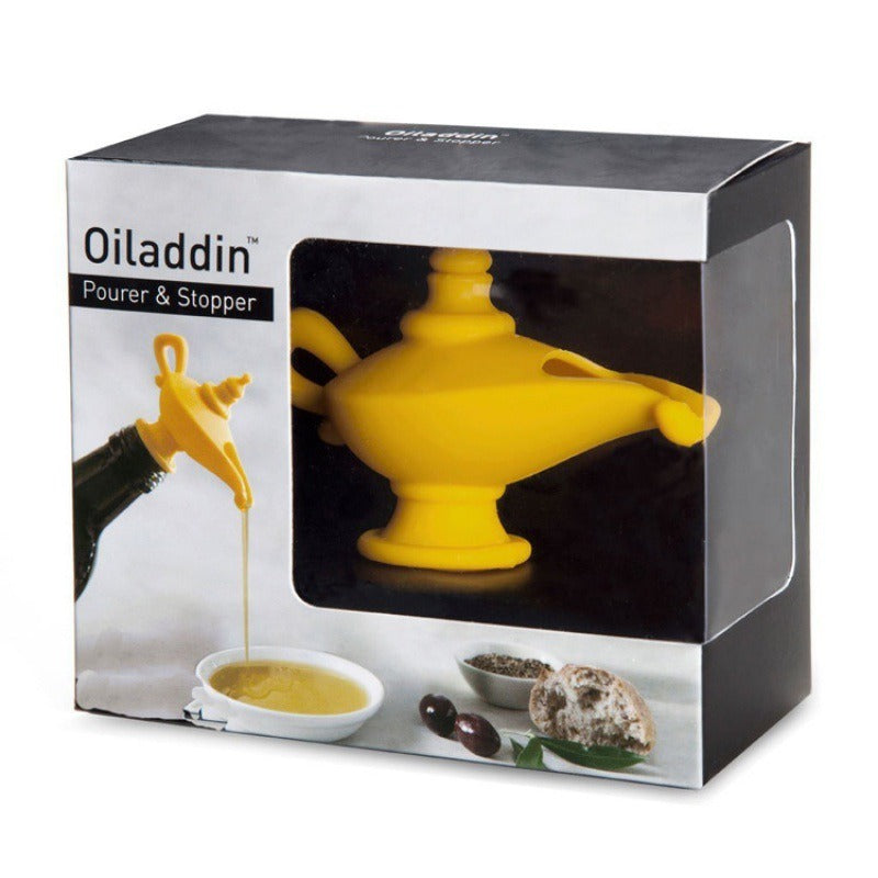 Creative silicone Aladdin lamp wine pouring device kitchen oil pouring nozzle leak proof sealing plug spiral type wine