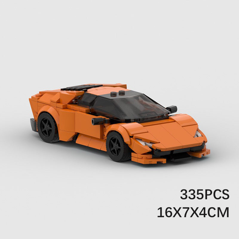 MOC building blocks are compatible with LEGO assembly Lamborghini Hurricane 8 Grid Racing speed Series building blocks