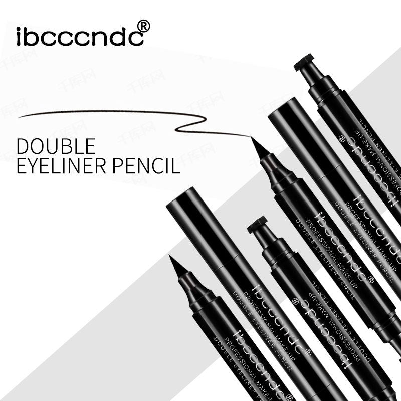 Double eyeliner seal pen ibcccndc makeup triangle waterproof eyebrow pencil eyeliner Cross-border makeup explosion