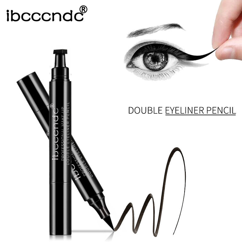 Double eyeliner seal pen ibcccndc makeup triangle waterproof eyebrow pencil eyeliner Cross-border makeup explosion