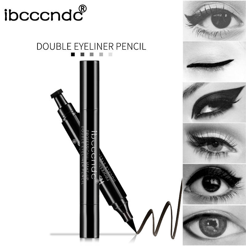 Double eyeliner seal pen ibcccndc makeup triangle waterproof eyebrow pencil eyeliner Cross-border makeup explosion