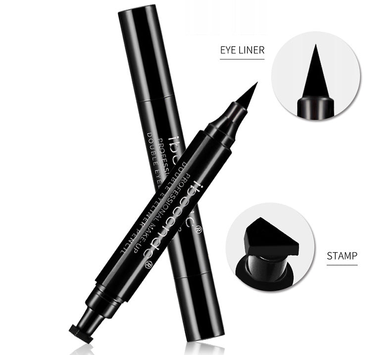 Double eyeliner seal pen ibcccndc makeup triangle waterproof eyebrow pencil eyeliner Cross-border makeup explosion