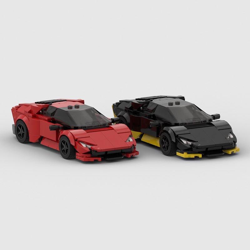 MOC building blocks are compatible with LEGO assembly Lamborghini Hurricane 8 Grid Racing speed Series building blocks