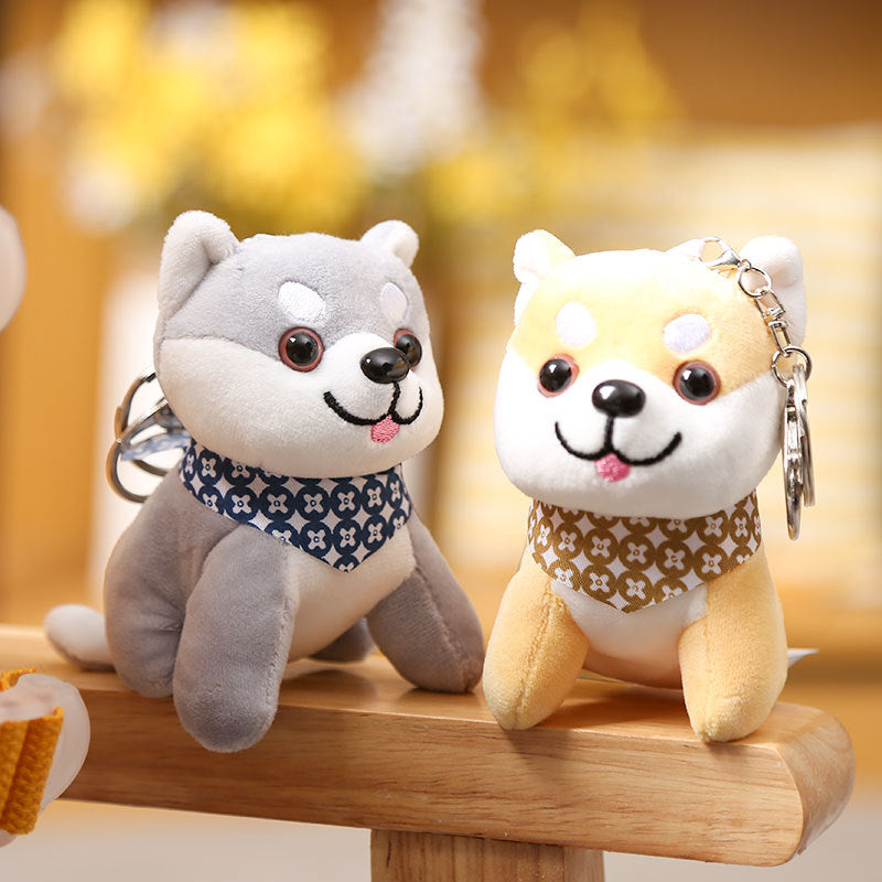 Cartoon puppy plush pendant Shiba Inu doll four-inch claw machine claw machine doll gift throwing stationery store