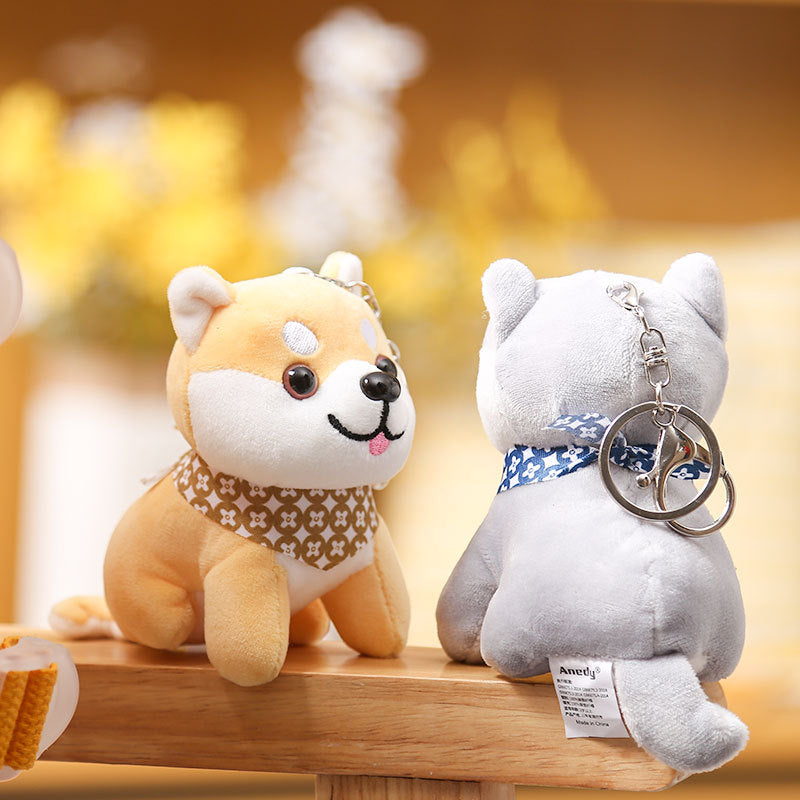 Cartoon puppy plush pendant Shiba Inu doll four-inch claw machine claw machine doll gift throwing stationery store