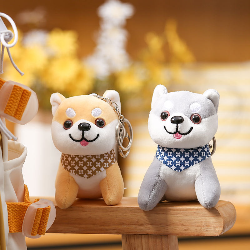 Cartoon puppy plush pendant Shiba Inu doll four-inch claw machine claw machine doll gift throwing stationery store