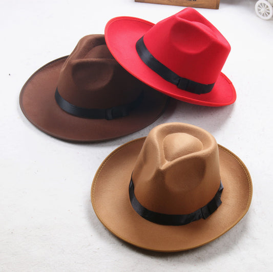 Jackson hat with wide brim for men and women stage English style hat