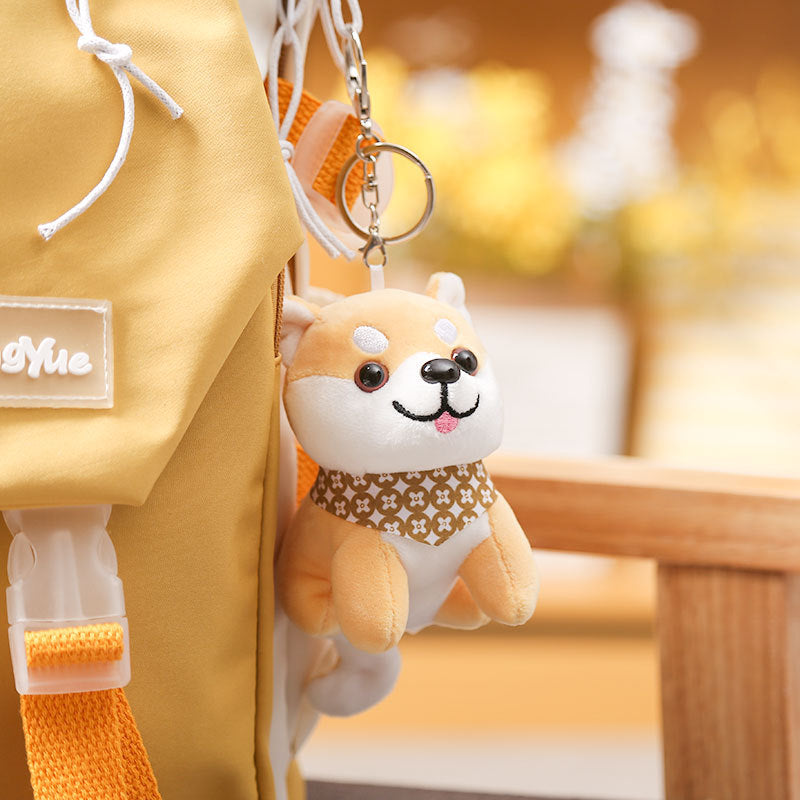 Cartoon puppy plush pendant Shiba Inu doll four-inch claw machine claw machine doll gift throwing stationery store