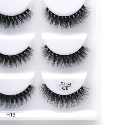 5 pairs makeup eyelashes soft fluffy lashes false eyelashes dramatic 3d mink lashes lash extension make up cilio faux cils H13