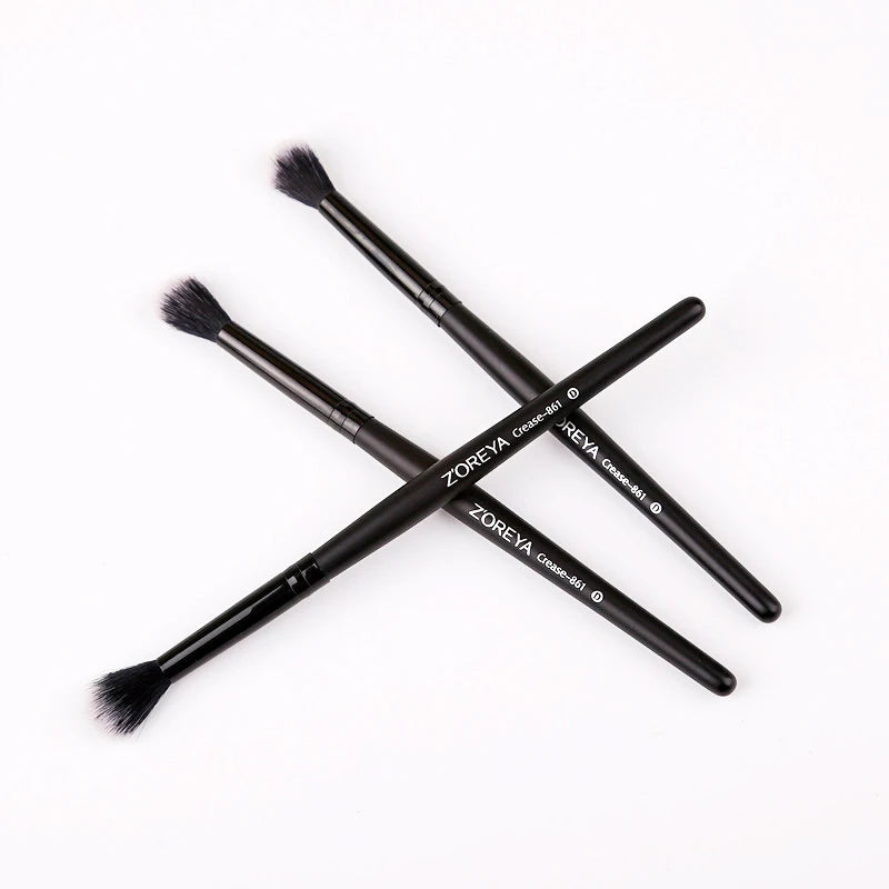 ZOREYA Black Crease Eye Shadow Makeup Brushes Soft Synthetic Hair Portable Eye Makeup Set Travel Cosmetic Brush For Make Up