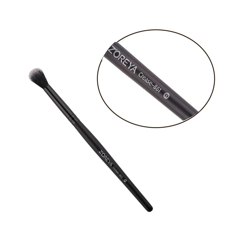 ZOREYA Black Crease Eye Shadow Makeup Brushes Soft Synthetic Hair Portable Eye Makeup Set Travel Cosmetic Brush For Make Up