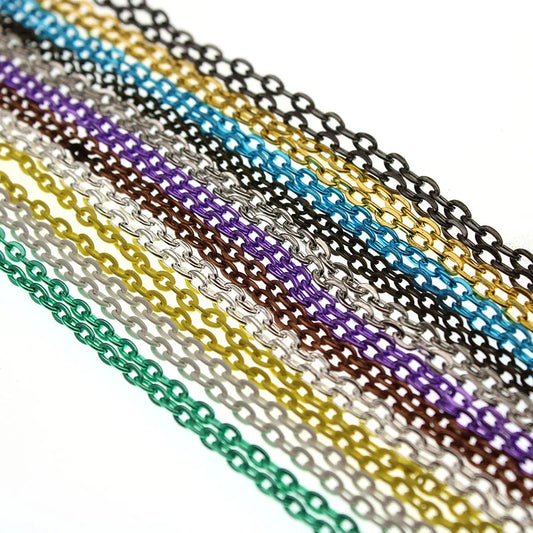 5meters 2x3mm 3x4mm Metal Necklace Chain Bulk Link Chains For Jewelry Making Findings DIY Necklace Bracelet Chain Materials