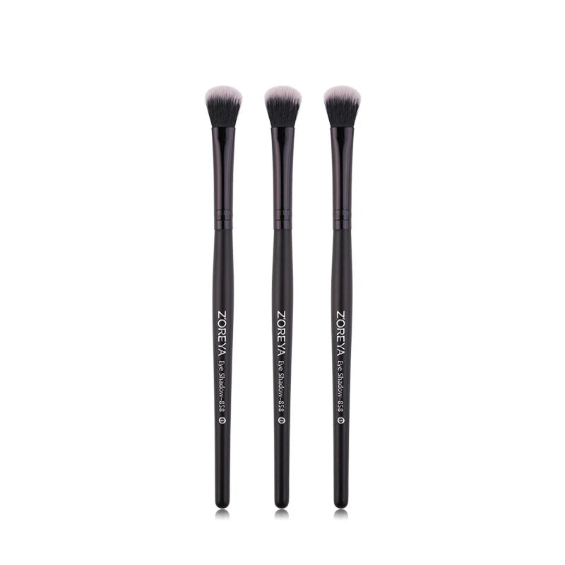 ZOREYA Black Crease Eye Shadow Makeup Brushes Soft Synthetic Hair Portable Eye Makeup Set Travel Cosmetic Brush For Make Up