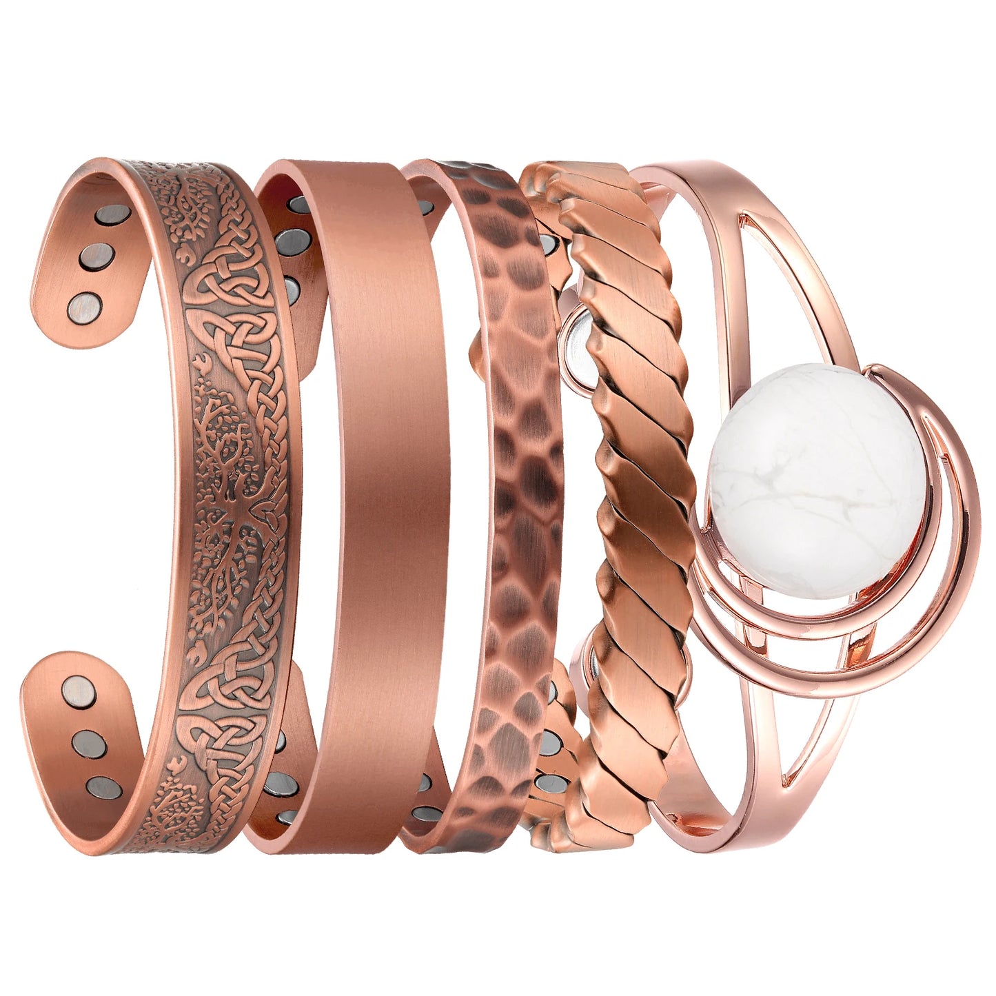 Fashion Life Tree Viking 99.99% Pure Copper Bracelet Arthritis Pain Relief Bangle Magnets Healing Therapy Adjustable Bracelet