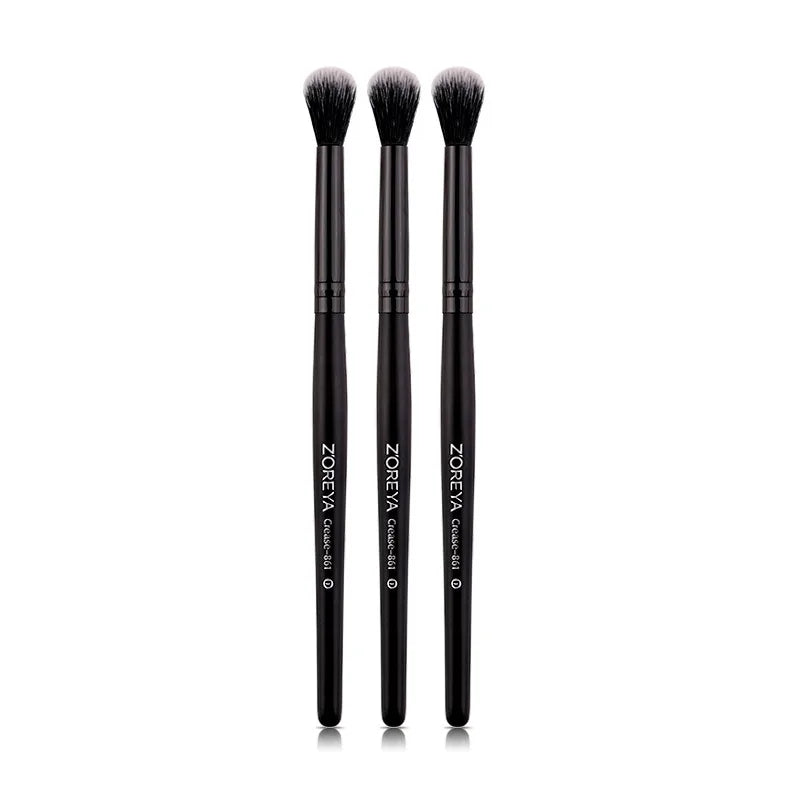 ZOREYA Black Crease Eye Shadow Makeup Brushes Soft Synthetic Hair Portable Eye Makeup Set Travel Cosmetic Brush For Make Up