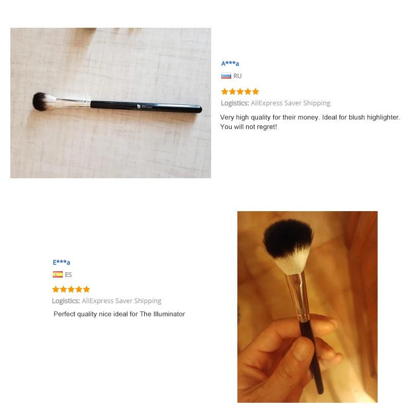 DUcare Highlighter Brush Multifunctional Makeup Brushes Goat Hair Blending Make up Brushes Eyebrow Eyeshadow Brush Makeup Tools