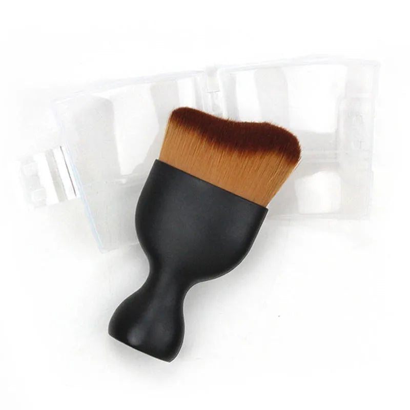 S Shape Cream Blush Makeup Brush Contour Foundation Loose Powder Brush Multifunctional Kabuki Makeup Brushes With Protect Lid