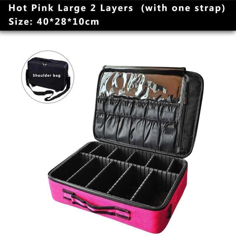 High Quality Make Up Bag Professional Makeup Case Makeup Organizer Bolso Mujer Cosmetic Case Large Capacity Storage Bag