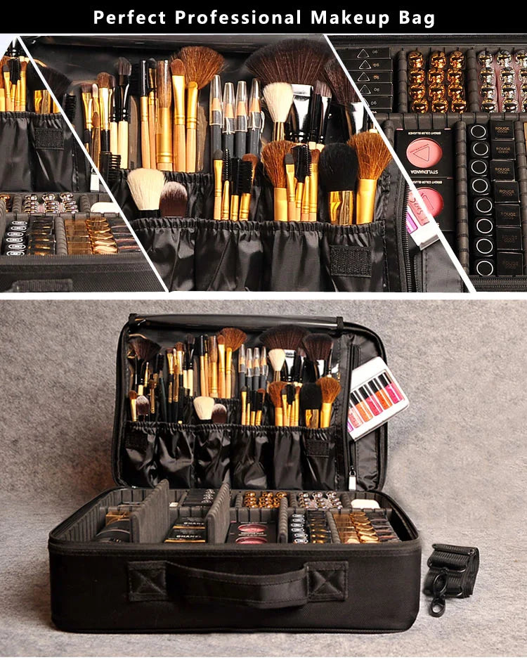 High Quality Make Up Bag Professional Makeup Case Makeup Organizer Bolso Mujer Cosmetic Case Large Capacity Storage Bag