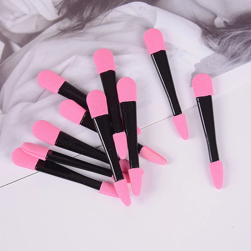 10pcs Portable Eye Shadow Brushes Powder Brush Double Ended Eyeshadow Applicator Pro Sponge Eye Shadow Make Up Supplies