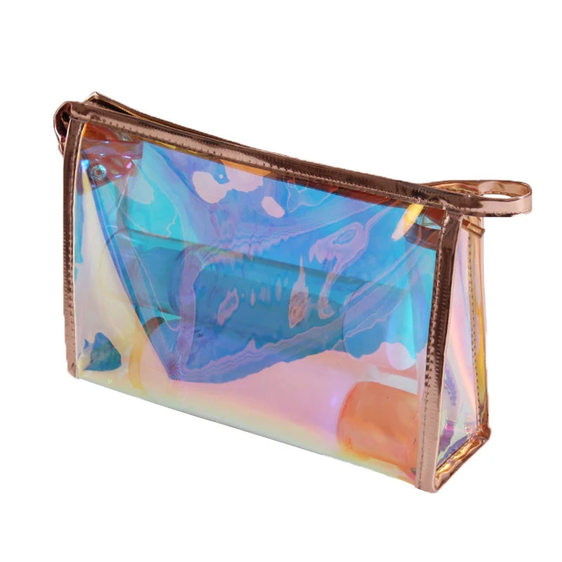 Makeup Bags Transparent Pretty Fashion Laser Travel Cosmetic Bag Toiletry Brush Bags Organizer Necessary Case Wash Make Up Box