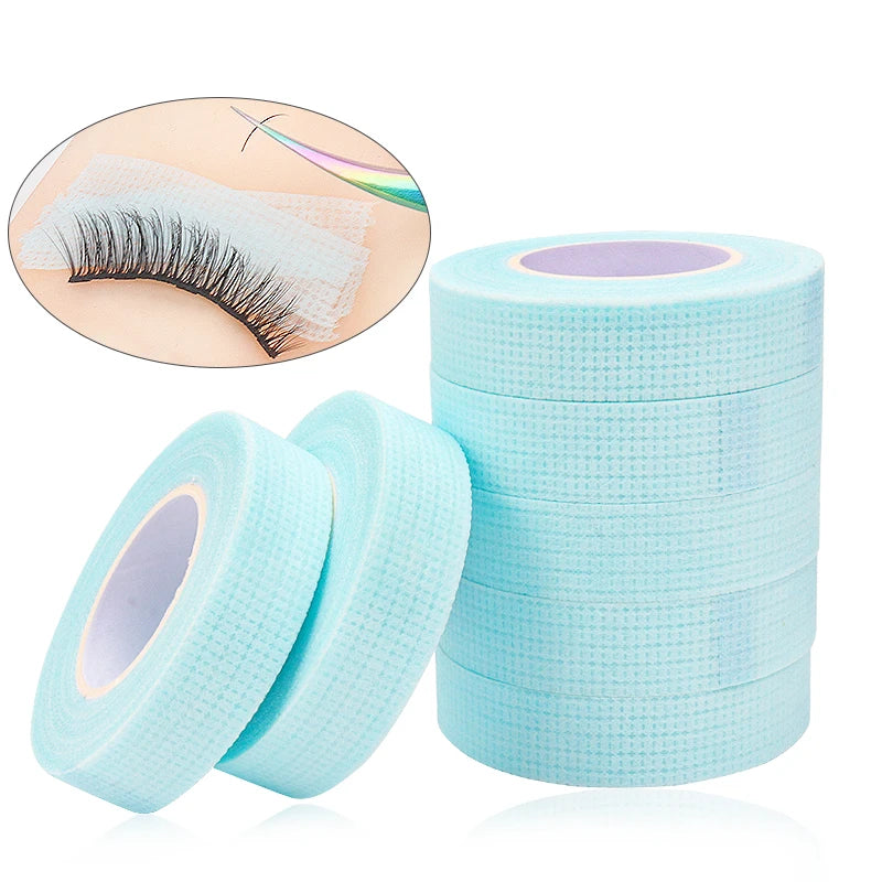 24 Rolls Non-Woven False Eyelash Extension Tape Anti-Allergy Easy Tear Eye Tapes for Grafting Fake Lash Eyeliner Make Up Tools