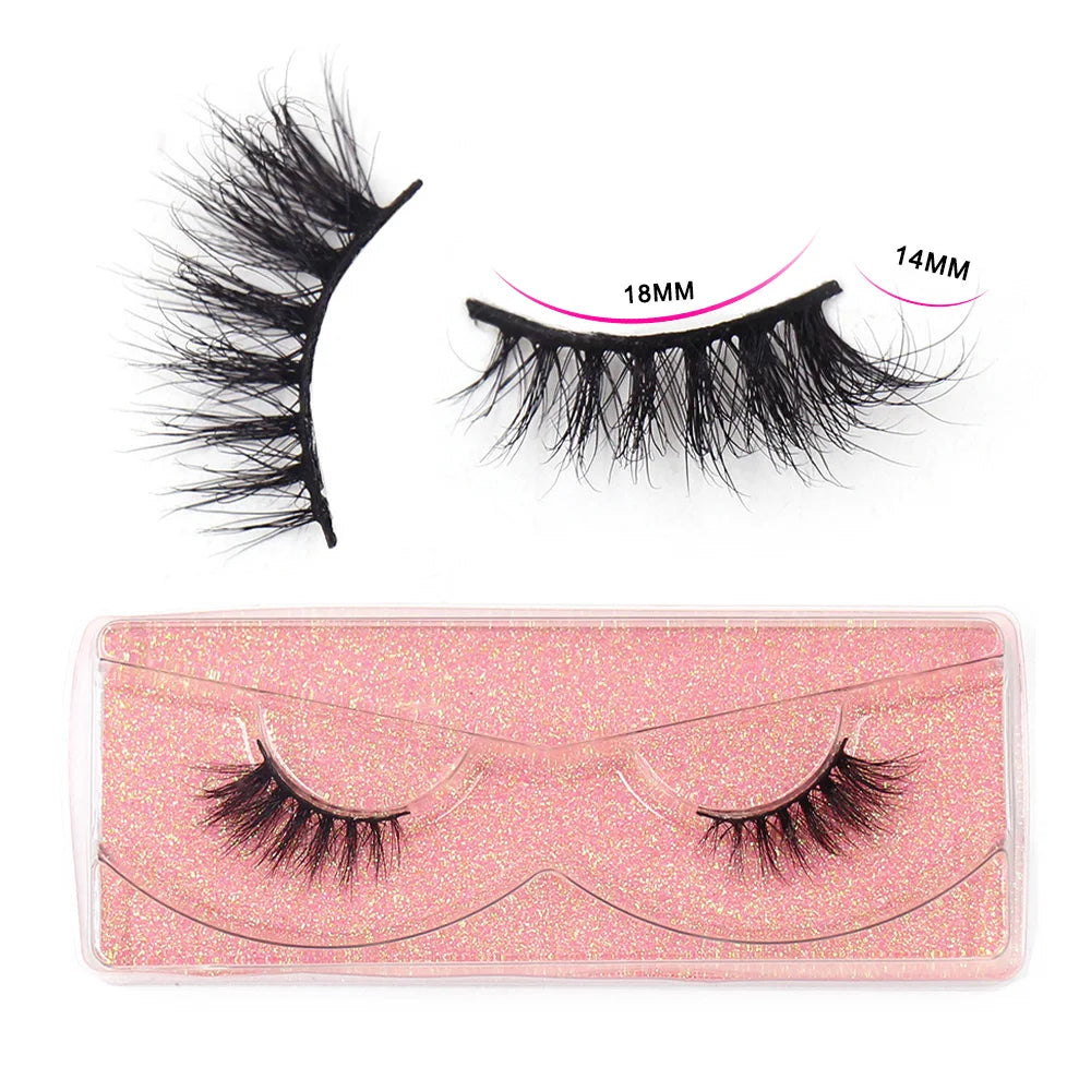 Maquillaje Mink Lashes 3D Half False Eyelash Make Up Lashes Extension Natural short False Cils Clear Band Hand Made Lashes H03