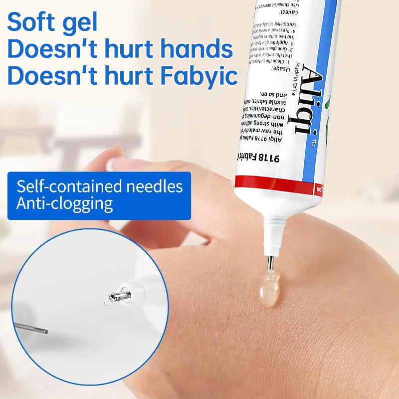 Strong Fabric Glue Transparent Quick Dry Patching Glue for Clothing Repair and Permanent Bonding Versatile Waterproof Adhesive