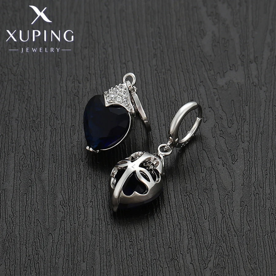 Xuping Jewelry Fashion Luxury Romantic Серьги Women Drop Earrings with Synthetic Cubic Zirconia for Valentine's Day Gift 27656