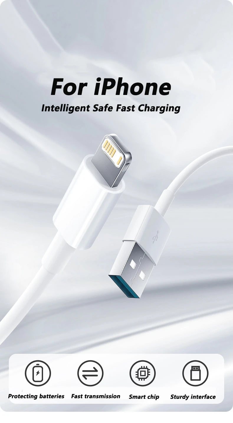 PD 35W USB Cable For iPhone15 14 13 12 11 Pro Max 7 8 14 Plus XS XR Fast Charging USB C Cable Charger Date Wire Accessories