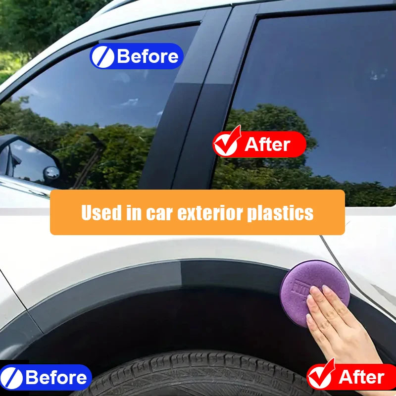 Car Plastic Restorer Back To Black Gloss Auto Interior Leather & Panel Renewal Wax Coating Agent Auto Polish And Repair Coating