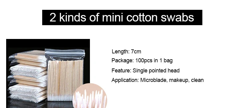 100pcs Per Pack, 5 Packs, Double-ended Cotton Swabs, Baby Cotton Swabs, Ear Cleaning Sticks, Healthy Cleaning Tools