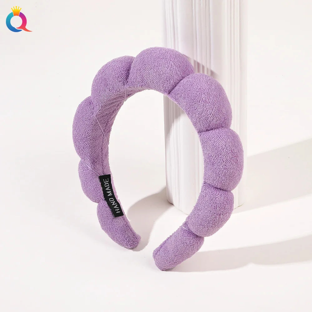 Korean Make Up Towel Velvet Sponge Headbands for Hair Woman Fashion Hairband Spa Hair Hoop