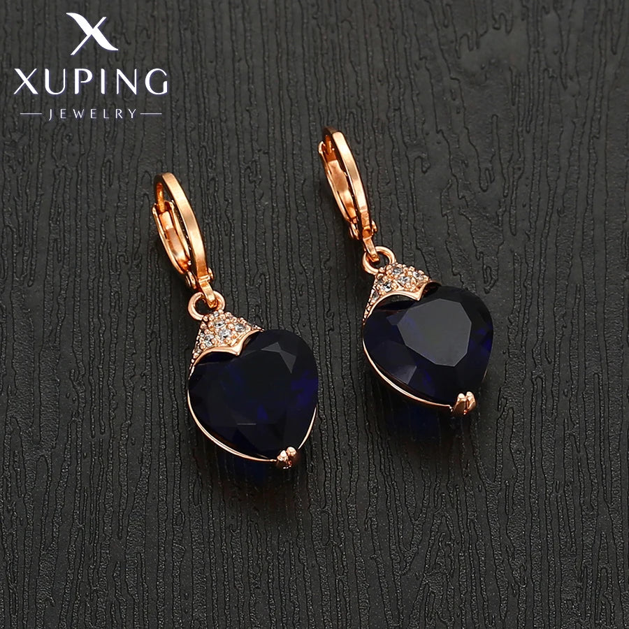 Xuping Jewelry Fashion Luxury Romantic Серьги Women Drop Earrings with Synthetic Cubic Zirconia for Valentine's Day Gift 27656