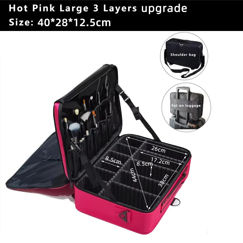 High Quality Make Up Bag Professional Makeup Case Makeup Organizer Bolso Mujer Cosmetic Case Large Capacity Storage Bag