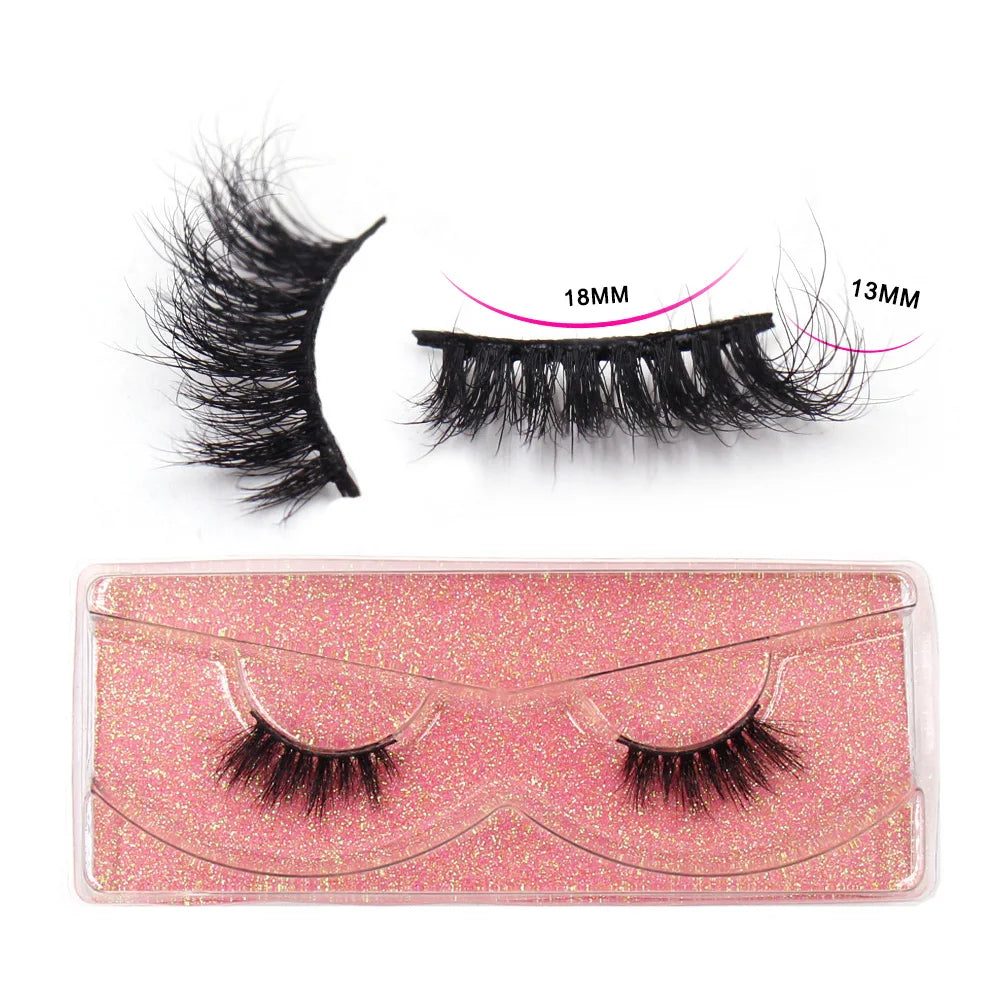 Maquillaje Mink Lashes 3D Half False Eyelash Make Up Lashes Extension Natural short False Cils Clear Band Hand Made Lashes H03