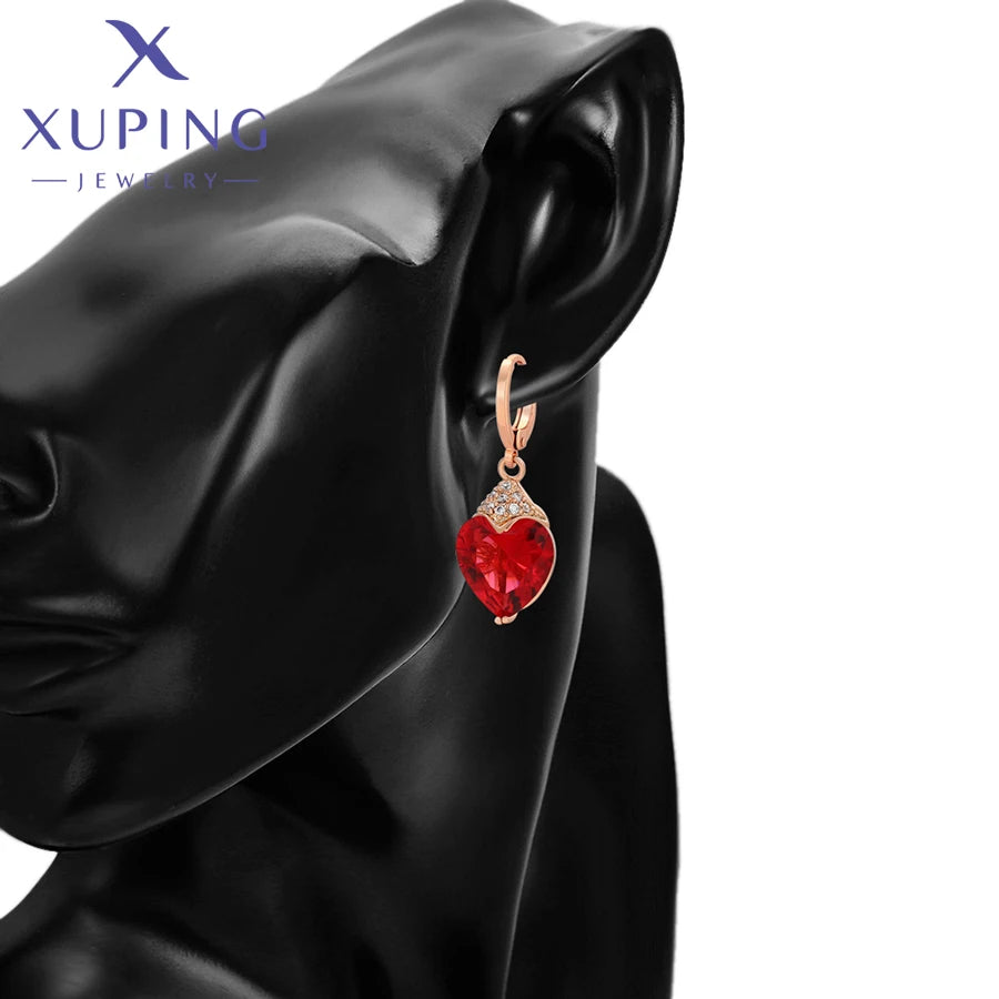 Xuping Jewelry Fashion Luxury Romantic Серьги Women Drop Earrings with Synthetic Cubic Zirconia for Valentine's Day Gift 27656