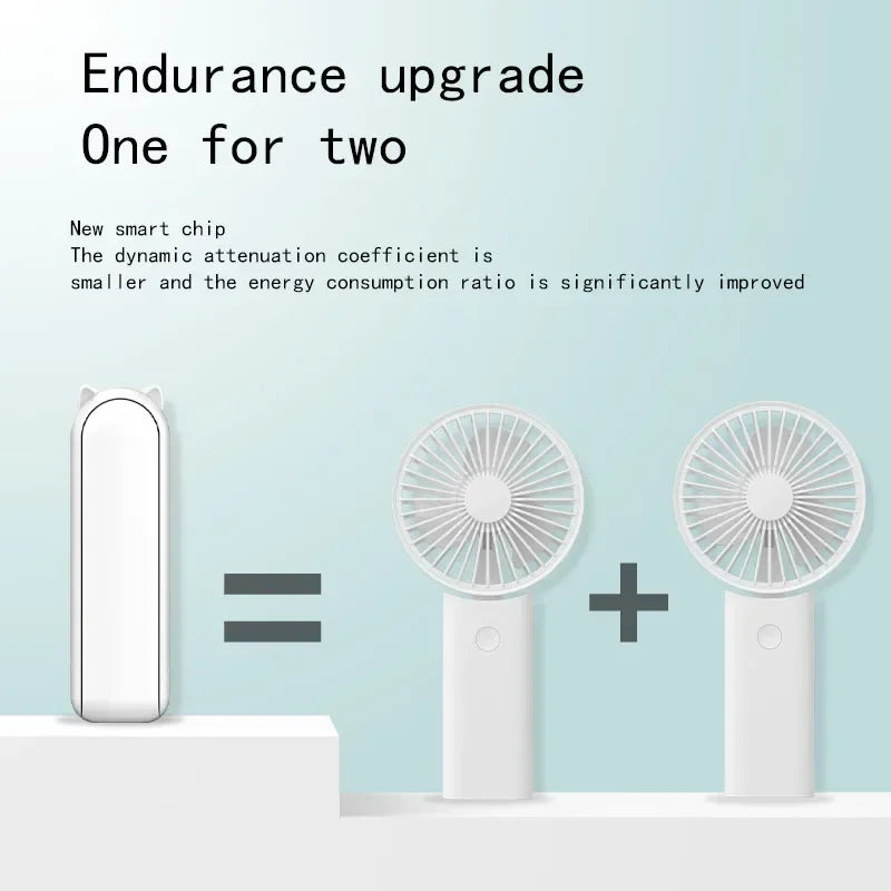 Handheld Small Fan Portable Creative Mini Three Speed Adjustable Solid Color Charging Small Fan new portable fan