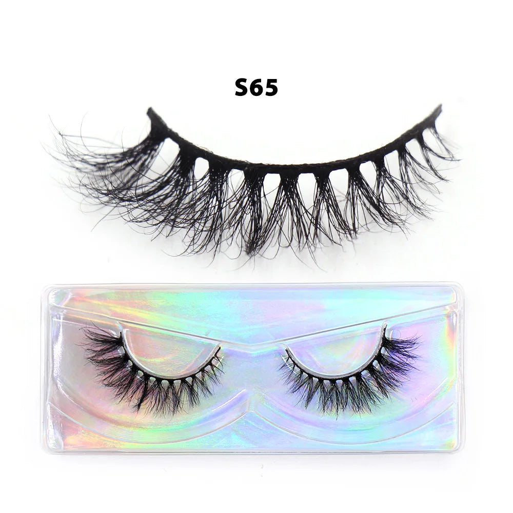 Maquillaje Mink Lashes 3D Half False Eyelash Make Up Lashes Extension Natural short False Cils Clear Band Hand Made Lashes H03