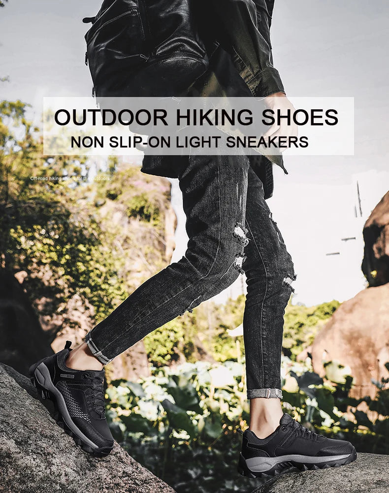 Men Boots 2022 New Outdoor Walking Shoes Thick Sole Sneakers for Men Winter Shoes Botines Tenis Mens Hiking Ankle Boots