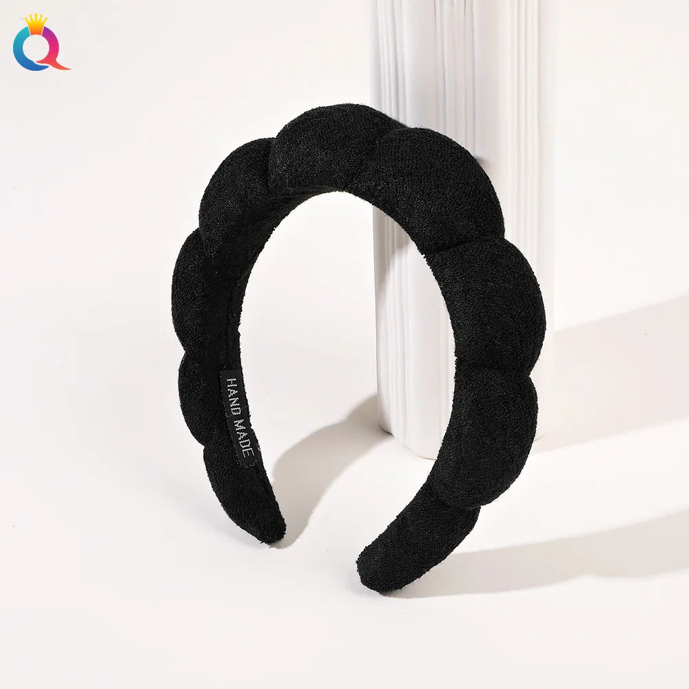 Korean Make Up Towel Velvet Sponge Headbands for Hair Woman Fashion Hairband Spa Hair Hoop