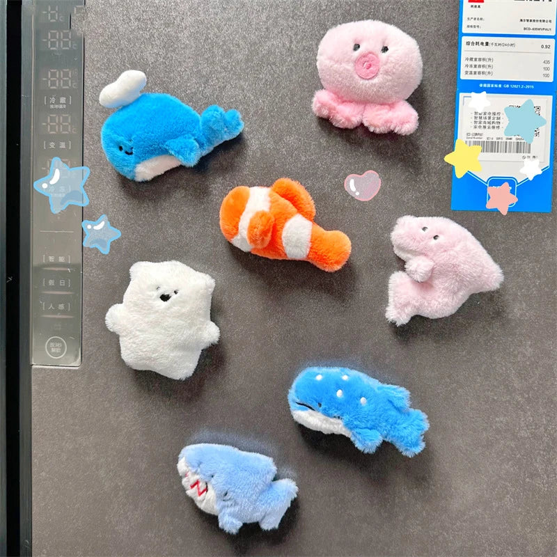 New Animal Blind Box Plush Fridge Magnets Blind Box Refrigerator Sticker Blind Bag Home Decor Cartoon Wall Stickers Kids Gift