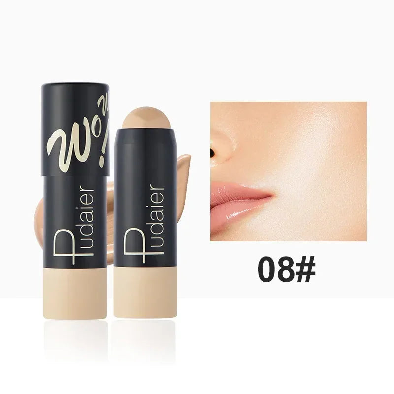 12 Color Matte Foundation Stick Lightweight Makeup Breathable Foundation Cream for Dark Skin Lasting Oil Control Base Make Up